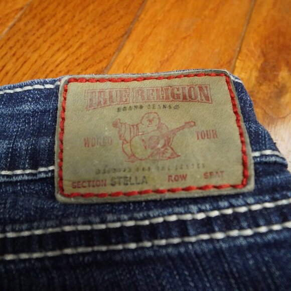 True Religion Jeans Womens 30 Blue Stella Skinny Stretch Made USA Designer Denim - Picture 12 of 14